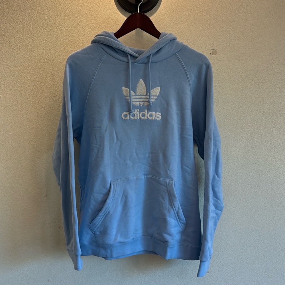 Adidas Light Blue Trefoil Hoodie